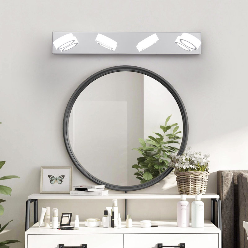4- Led Vanity Lights - Energy Saving, Dimmable For Bathroom & Dressing Rooms Modern 4 Lights, Dimmable, Saving Fixture, 4