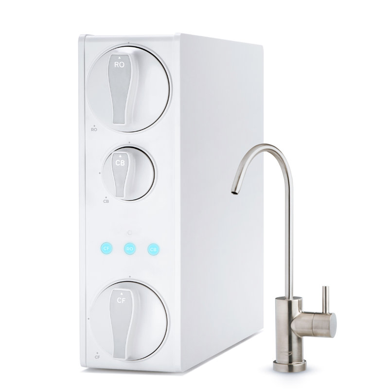 iSpring, NSF Certified Tankless RO System, White/Gray/Brushed Nickel