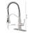 Single-Handle Pull-Down Sprayer 3-Spray High Arc Pull Down Sprayer Kitchen Faucet With Deck Plate-108064268