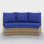 Ensemble de conversation pour patio à 3 personnes avec coussins Leiny, bleu-98501675