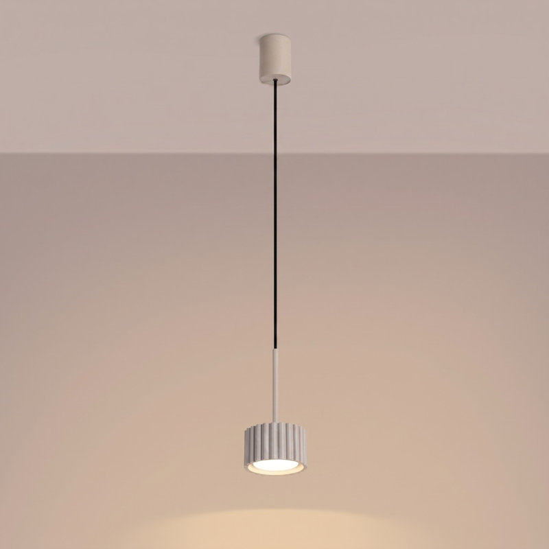 Aura 1 - Light Brushed Nickel Pendant, Taupe