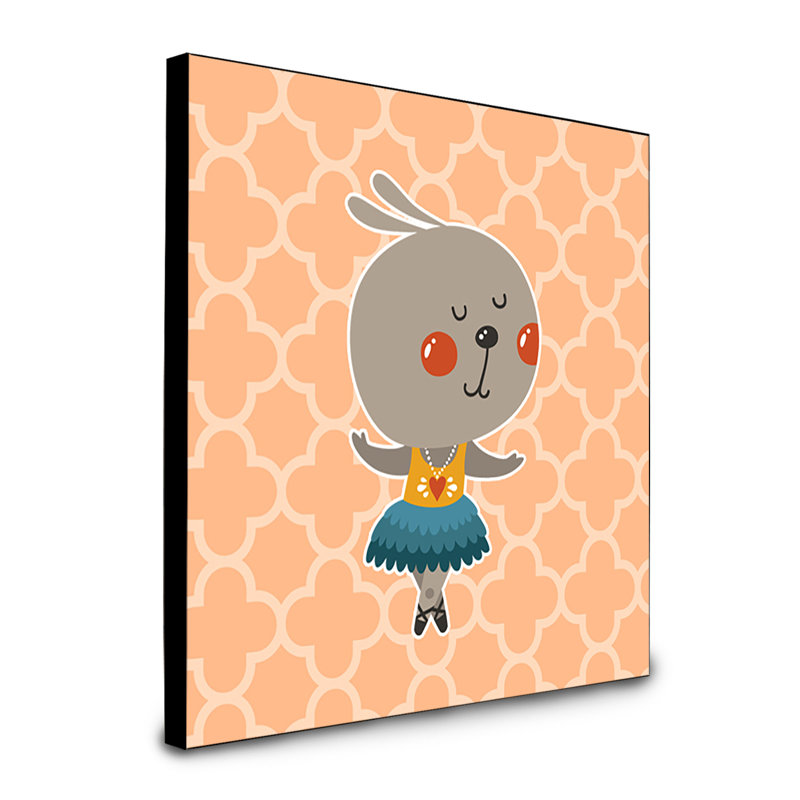 Panneau mural d’art de lapin ballerine Adette