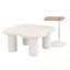 Ensemble de 2 tables basses de forme irrégulière avec plateau en verre