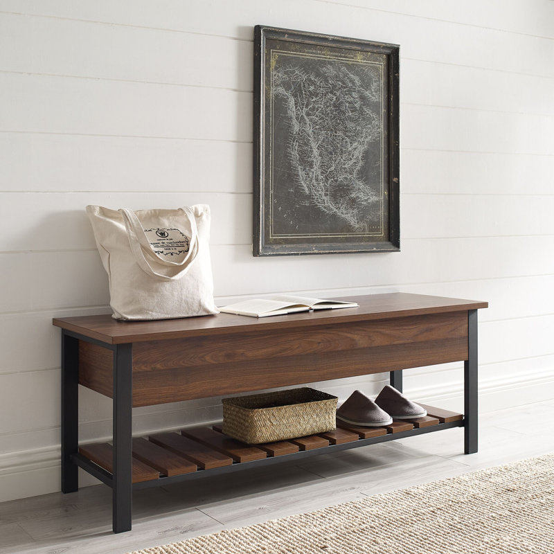 Bennett Storage Bench, Dark Walnut