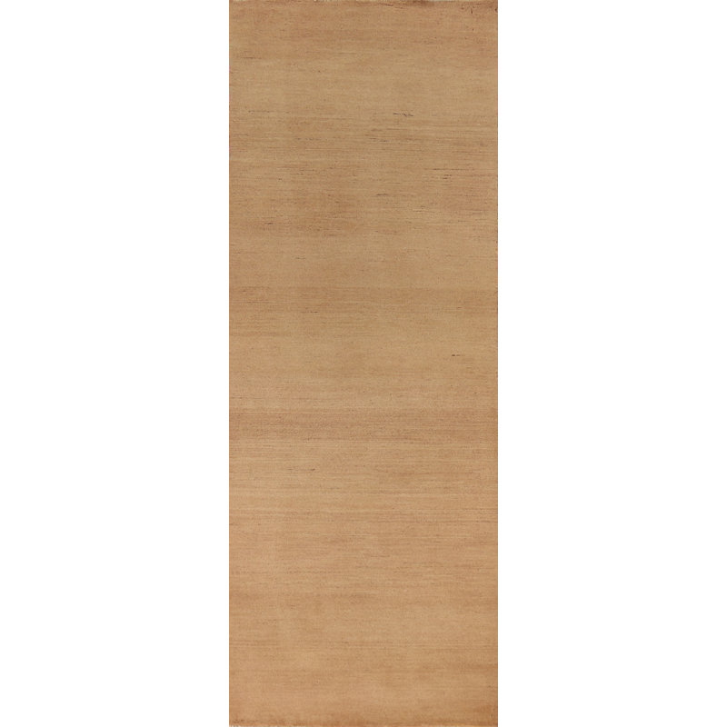 Light Brown Gabbeh Modern Runner Rug 3x10