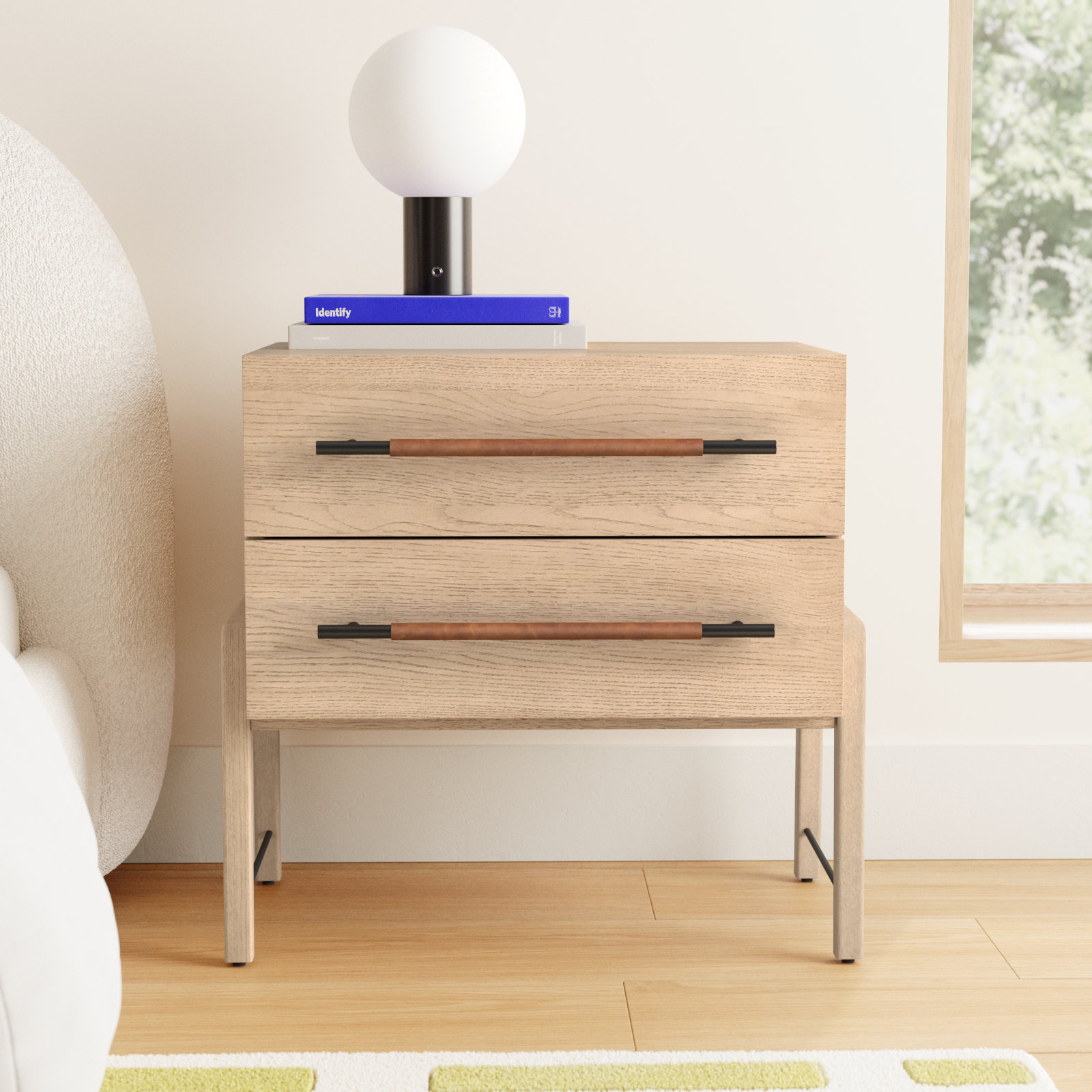 Karsten 2 - Drawer Nightstand in Brown, Yucca Oak