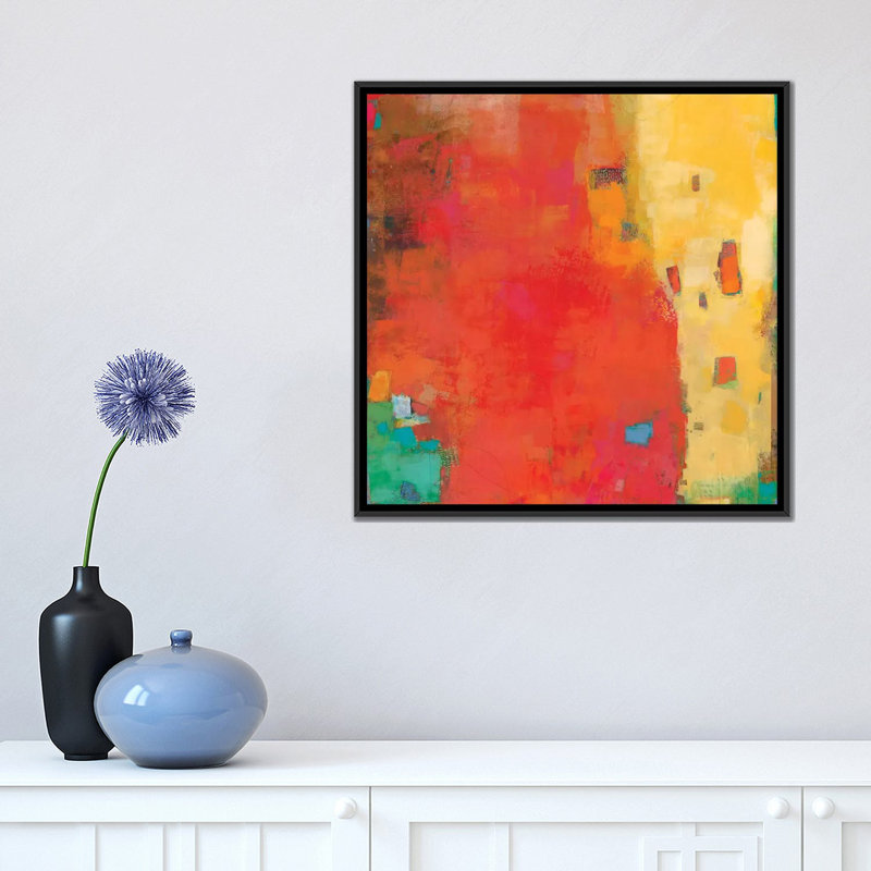 «Étienne II», reproduction de peinture à l'huile sur toile tendue, H 26 po x l 26 po x P 1,5 po, Toile encadrée noire