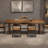 Brown Rectangular Solid Wood Dining Table-245076223