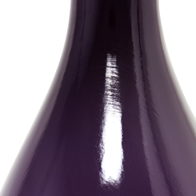  Curvy Ceramic Table Lamp, Purple