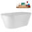 60" Streamline Soaking Glossy White Freestanding Tub and Tray With Internal Drain-108300159