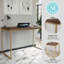 Bureau parsons Martha Wood avec cadre en métal Noah-89798274
