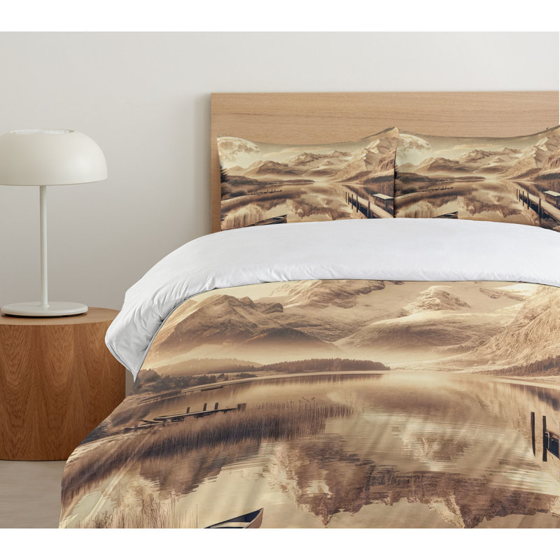 Lake Duvet Cover, Queen Duvet Cover + 2 Standard Shams
