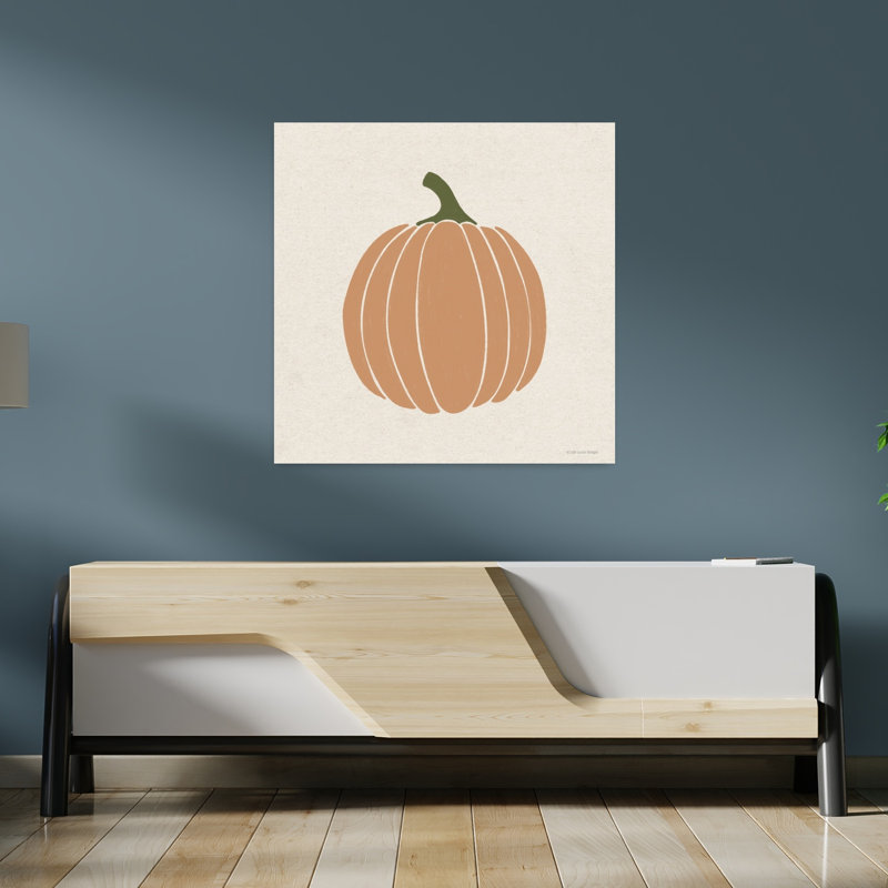 Art contemporain citrouille d'automne, H 36 po x l 36 po