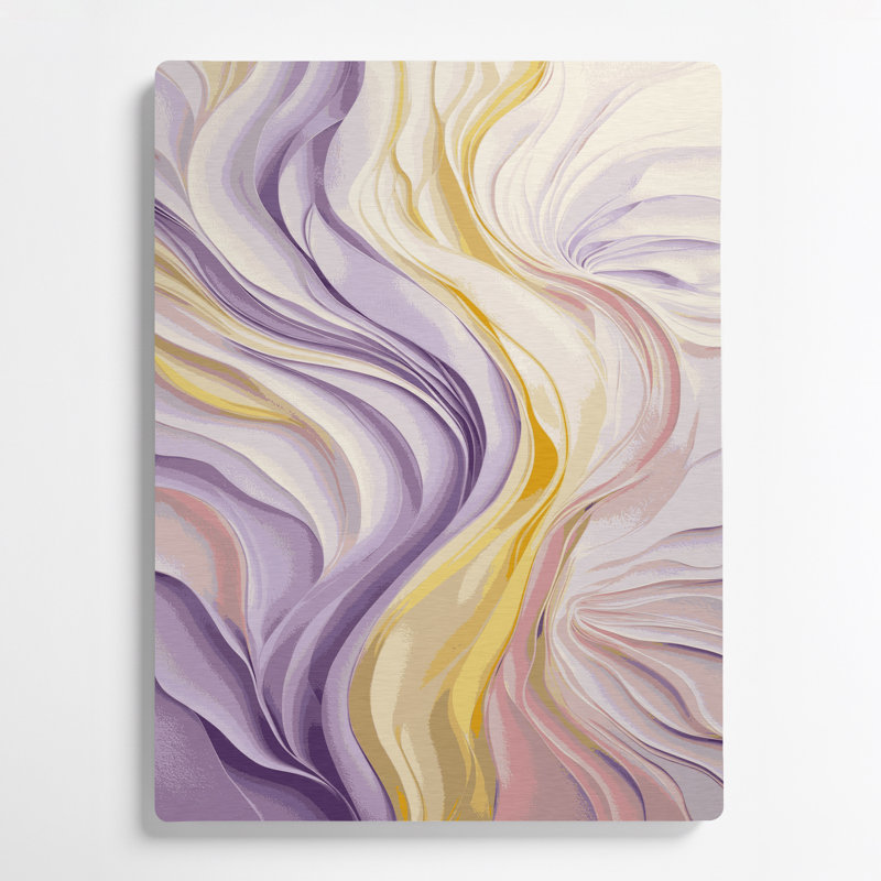 Aquarelle abstraite, art mural en métal beige 68