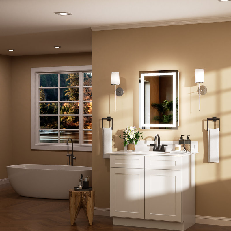 Miroir de salle de bain rectangulaire, 20 po x 28 po