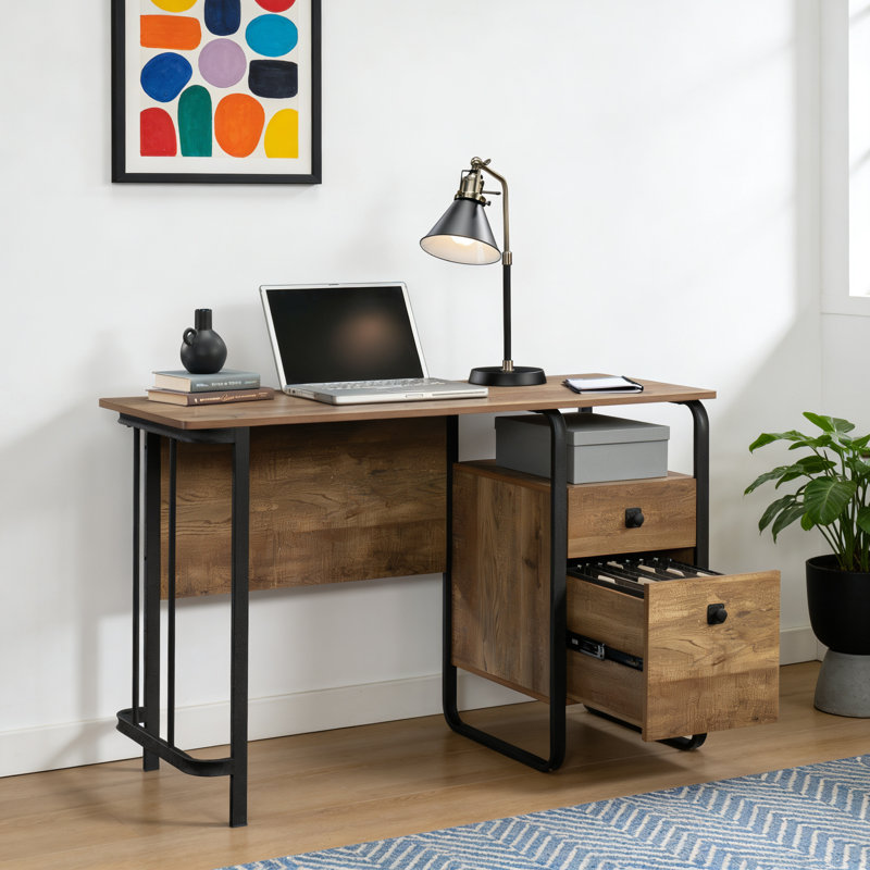 Bureau d'ordinateur avec 2 tiroirs Donit