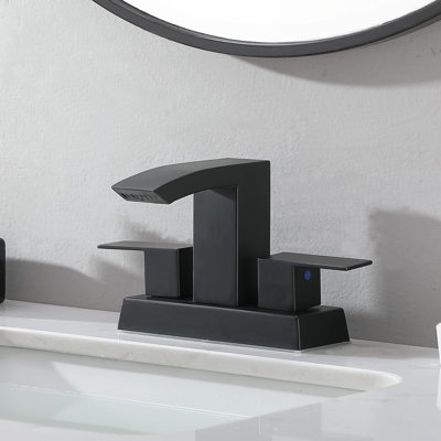 Centerset Bathroom Faucet with Drain Assembly