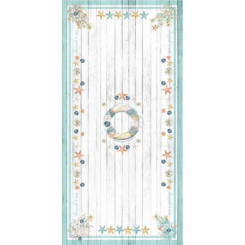 Nappe géométrique Coastal Christmas, L 144 po x l 70 po