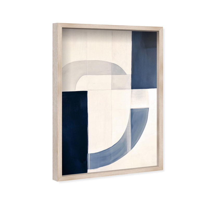 Oliver Gal Sunset Serenity V Abstract - Luxury Shadowbox Framed Wall Art, Cream, 26" H x 18" W