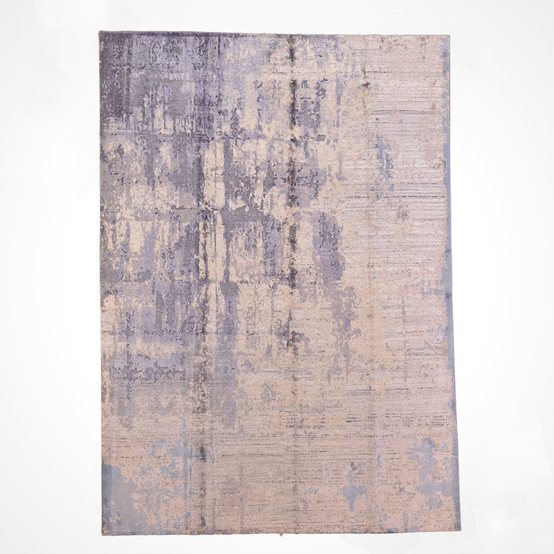 Tapis argenté en laine Original