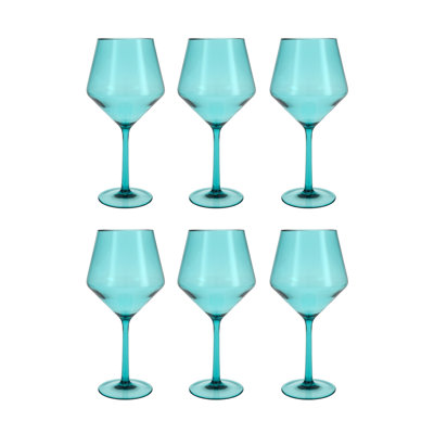 Fortessa Sole Outdoor Shatter Resistant BPA Free Premium Copolyester Plastic Drinkware 6 Pack, Yellow Sun, Sauvignon Blanc Glass