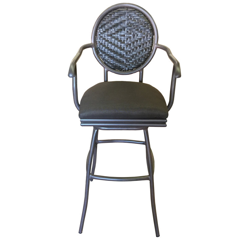 Adelle Outdoor Swivel Bar Stool
