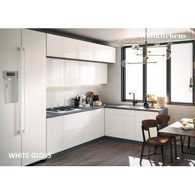 108'' W x 96'' H Medium Density Fiberboard (MDF) Kitchen Cabinet Set Ready-to-Assemble