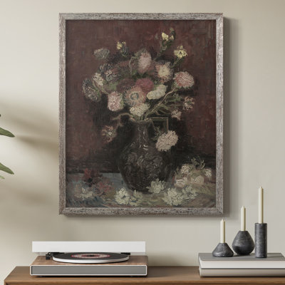 Vintage Floral Print CXIV Framed Print - Solid Wood