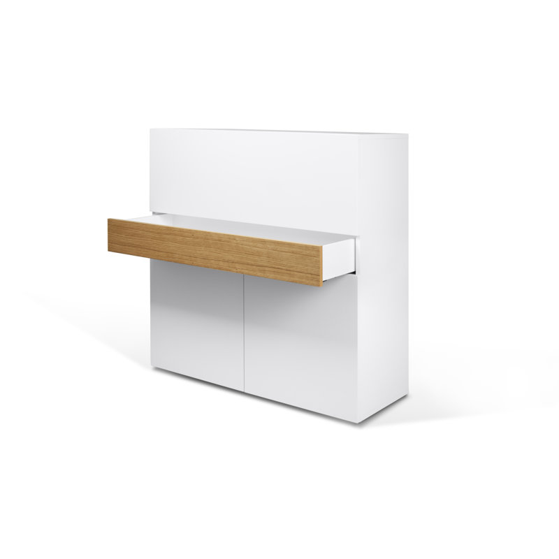 Farinella Secretary Desk, White/Oak
