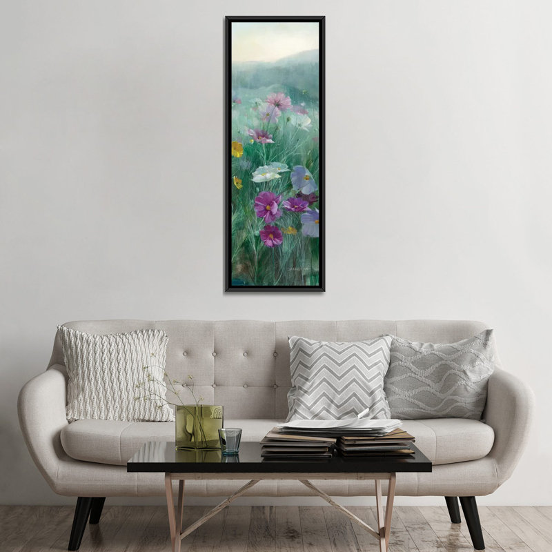 «Cosmos at Dawn Panel II», impression sur toile, H 60 po x l 20 po x P 1,5 po, Toile avec cadre noir
