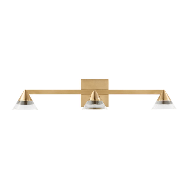 Midrand LED Vanity Light, 5" H x 25.5" W x 5.7" D, Hand-Rubbed Antique Brass, 3