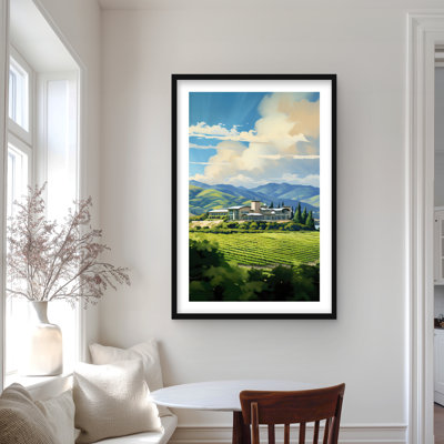 Peaceful Day - White Landscapes Framed Matted Print Decor