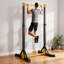 Barre de traction, barre de traction portative d'une capacité de 330 lb, barre de traction autoportante avec structure en H et tube en acier robuste, coffre à dossier à 8 niveaux de réglage de la hauteur par gravité