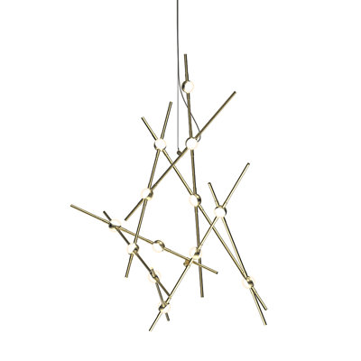 Constellation 13 - Light Dimmable LED Sputnik Modern Linear Chandelier