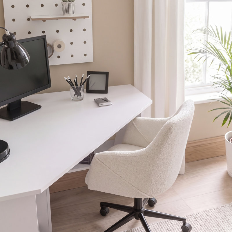 Glenhaven Corner Desk, White