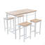 Ensemble de 5 tables de cuisine 5 pièces avec quatre tabourets de bar, structure en métal et panneau de fibres à densité moyenne, L 47,5 po x l 23,7 po x H 35,5 po.-228430310