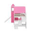 Lit mezzanine simple avec tente et tour