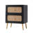 Okkra Modern Farmhouse 2-Drawer Woven Nightstand-1683503808
