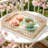 Metal Crystal Mirror Tray - Elegant Multi-Functional Display And Organizer For Vanity, Jewelry, Desserts, And Home Decor Centerpieces