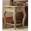 Table de bout rectangulaire en bois antique avec 20 tiroirs et 1 tablette Francoise