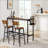 Bar Table Set with wine bottle storage rack