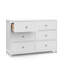 Ensemble de chambre de bébé convertible 5 en 1 avec tiroir, commode 6 tiroirs et fauteuil inclinable électrique Teddi-100892122