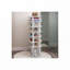 Étagère à chaussures rotative à 8 niveaux, présentoir à chaussures tournantes, organisateur de chaussures, carrousel rond de rangement pour chaussures 360, organisation de placard à chaussures à rotation verticale (BLANC)