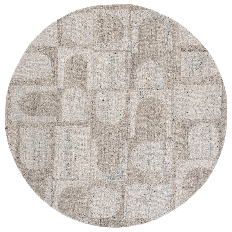 Harvest Hand Tufted Wool Abstract Indoor Rug, Round 6'