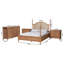 Ensemble de chambre à coucher Dameko 4 pièces avec tables de chevet à 2 tiroirs, format King, brun hêtre-576408033-576408039