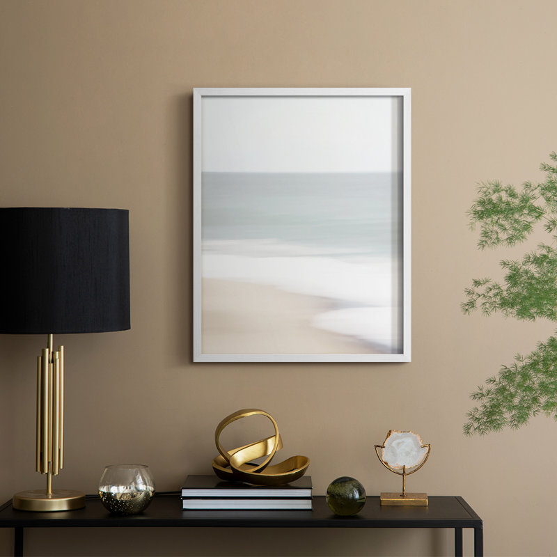 «Soft Santa Cruz», reproduction encadrée - bois massif, H 30 po x l 24 po, Blanc