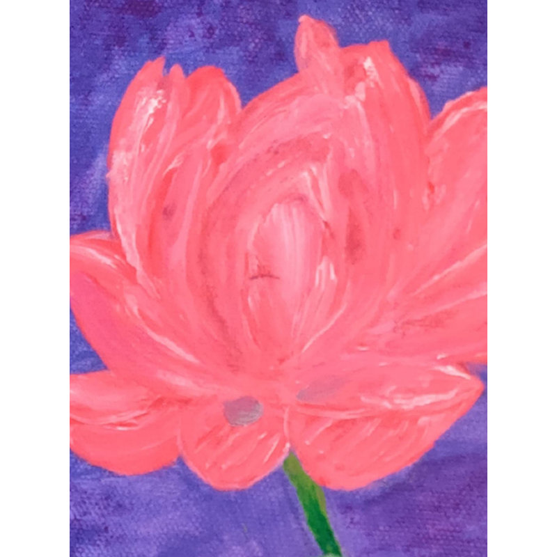 Papillons sur un lotus en fleurs | Acrylique sur toile | Par Ruchi Gupta