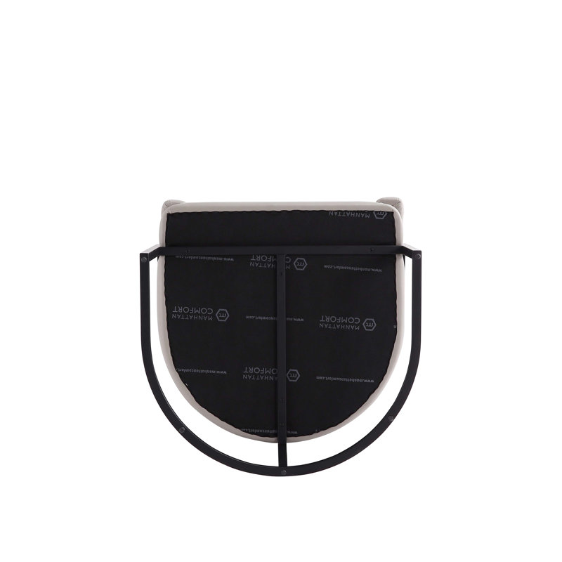 Chenice Modern Leatherette Upholstered Dining Chair, 6, Light Gray