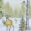  Ensemble de 4 napperons Woodland Winter