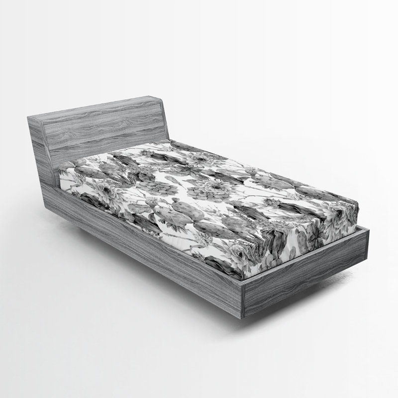 Ensemble de 2 drap-housse Ambesonne Cactus, Ensemble literie pour lit simple